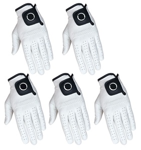 Gants de golf en cuir blanc 100% Cabretta pour hommes Gants de golfeur perforés de qualité supérieure avec écran tactile pour les sports de plein air à usage décontracté - Product Image 4