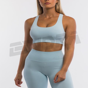 Nouveau soutien-gorge et short de sport sans couture pour femmes couleur marron riche taille haute Yoga Gym Fitness tenue deux pièces vêtements de sport costume - Product Image 3