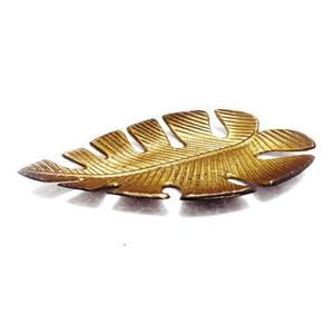 Bol décoratif à feuilles en métal avec gaufrage et plaqué or bol décoratif à grandes feuilles en métal meilleure qualité et meilleur prix - Product Image 5