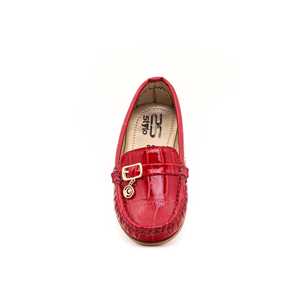 Mocassins formels rouges pour filles KD0383 pour robes de cocktail - Product Image 1