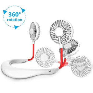 Ventilador de Cuello Colgante de Plástico Personalizado, Regalo Promocional, Manos Libres, Recargable por USB, <span class=keywords><strong>3</strong></span> Velocidades, Ventilador Deportivo Portátil para el Cuello - Product Image 3