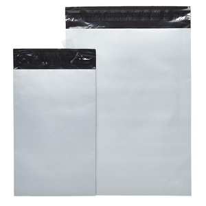 <b>White</b> Polyolefin Mailer Bags Tear-Proof Shipping <b>Envelopes</b> for Secure Packaging of Shoes Socks Fur with Print Surface Treatment - Product Image 1