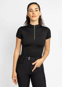 Camiseta de Equitación para Mujer, Deportiva, Ligera, de Manga Corta, Transpirable, de Tela Elástica, Capa Base de Alto Rendimiento, Servicio OEM - Product Image 4