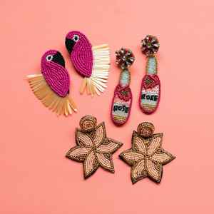 Boucles d'oreilles brodées pour distributeurs de bijoux - Product Image 3