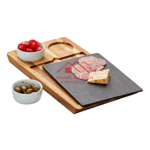 Planche à découper en marbre et en bois avec logo personnalisé, nouvelle et élégante, de la meilleure qualité, de la meilleure taille pour les ustensiles de cuisine des restaurants - Product Image 4