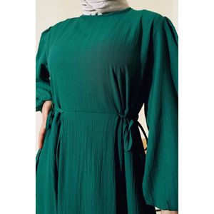 Robe nouée à la taille Émeraude - Product Image 2
