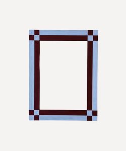 Marco de Fotos de Madera Abstracto Moderno en Azul y Marrón, Diseño Único, Decorativo, Minimalista y Artístico - Product Image 4