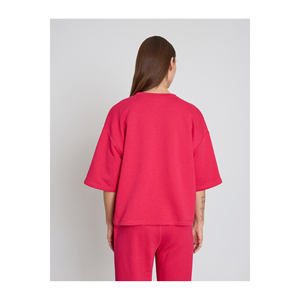 Blusa de algodón de corte holgado con un elemento de moda sencillo - Product Image 3