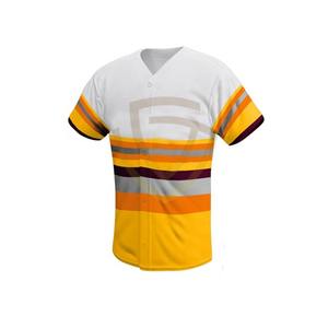 Maillot de baseball personnalisé pour homme adulte, haute qualité, 100% polyester, respirant et à séchage rapide, col en V, ensembles de couleurs personnalisés, uniforme de baseball - Product Image 3