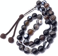 Perles de prière islamiques en corne naturelle de haute qualité, faites à la main, Tasbih, toucher réel, personnalisables, décoration d'intérieur, vente en gros