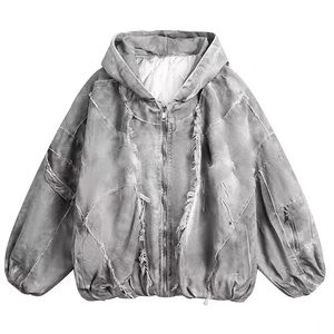 Nouvelles tendances, design unique, haute qualité, sweats à capuche pour hommes 100% coton, lavage à l'acide personnalisé, effet délavé, prix de gros, sweats à capuche à fermeture éclair - Product Image 4