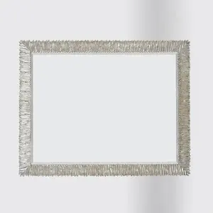 Espejo de pared decorativo dorado plateado moderno orgánico espejo de acento Rectangular grande para sala de estar dormitorio pasillo decoración del hogar - Product Image 4