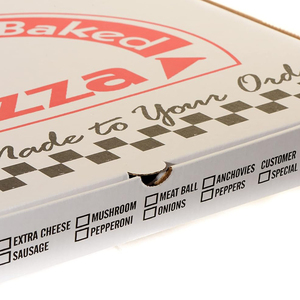Cajas de pizza de cartón corrugado blanco, 18x18 pulgadas, cerradura recubierta de arcilla, contenedores para llevar en la esquina, caja de pizza perfecta Kraft Fresh - Product Image 2