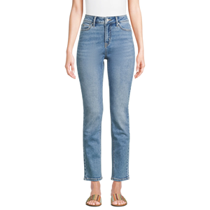Servicio OEM, Pantalones Vaqueros Rectos para Mujer, Ajustados y Transpirables, Diseño Personalizado, Lavados, Calidad Premium, a la Moda - Product Image 3
