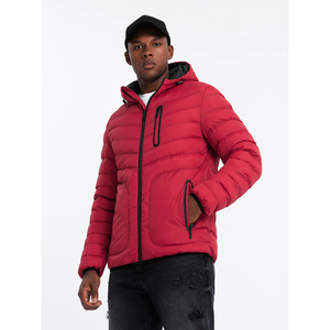 Custom Factory Men's Quilted Sports <b>Jacket</b> with Contrasting Zipper Warm Waterproof Down Puffer <b>Workout</b> Outdoor <b>Jacket</b> for Men - Product Image 1