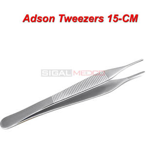 Pinzas Adson de acero inoxidable de alta calidad de 15cm, instrumentos médicos de ortodoncia Dental multiusos totalmente reutilizables funcionales - Product Image 2