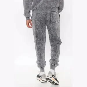 Survêtements confortables pour hommes, lavage à l'acide, vêtements de course légers en vrac, motif uni, taille plus - Product Image 5