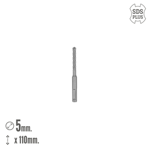 Punta da trapano Wolfpack SDS Plus con 8 taglienti, specifica per cemento armato O/ 5 x 110 mm. - Product Image 2