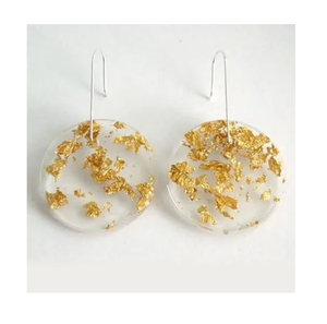 Boucles d'oreilles en résine époxy écologique à la mode personnalisables boucles d'oreilles en résine pour femme style cerceau de mode - Product Image 1