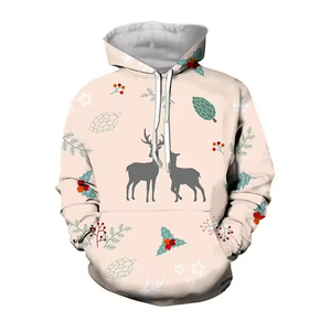 Sweat-shirt de Noël confortable avec des motifs joyeux, intérieur chaud d'hiver, sensation respirante, charme festif et décontracté pour les vacances - Product Image 6