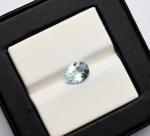 Piedras preciosas sueltas facetadas de pera Aguamarina de laboratorio, tamaños de 10X7mm a 16X12mm, diseños creativos para la fabricación de joyas, Color azul - Product Image 5