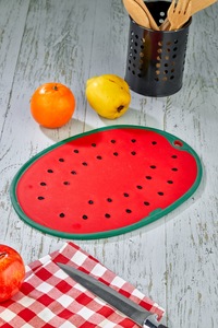 Tabla de Cortar Grande de Plástico Ecológico sin BPA, con Forma de Sandía Roja, para Cocina, Frutas y Verduras - Product Image 2