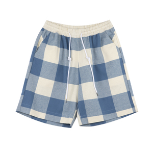 Shorts décontractés en coton pour hommes, séchage rapide, sportifs, avec taille élastique et cordon de serrage, logo personnalisé OEM, vente en gros d'usine - Product Image 1