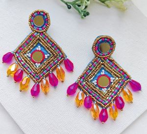 Pendientes de Cuentas y Lentejuelas Personalizados, Pendientes de Cuentas Múltiples para Mujer, Joyería Festiva para Fiestas al Mejor Precio - Product Image 4