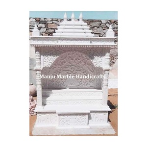 Temple d'incrustation de marbre de fantaisie de luxe classique naturel de qualité supérieure avec nacre personnalisé pour l'intérieur de dieu religieux hindou - Product Image 4