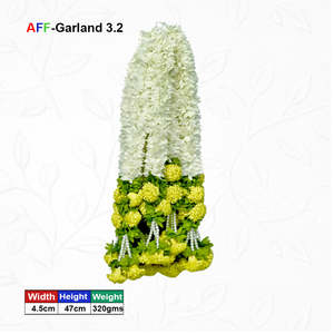 พวงมาลัยดอกไม้ประดิษฐ์ประดับมุก AFF-Garland-3.2 ราคา 1200 บาท/10 ชิ้น - Product Image 1
