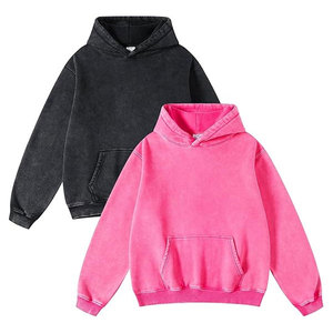 Sudadera con Capucha Unisex de Estilo Urbano Vintage, Holgada, de Gran Peso, de Felpa, Lavada al Ácido, de Poliéster/Algodón Personalizada - Product Image 6