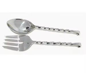 Hot Sell Handcrafted Horn Tabletop <b>Salad</b> Server <b>Salad</b> <b>Spoons</b> New Kitchen Gadgets Home & Restaurant Flatware Server Cutlery Set - Product Image 6