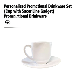 Ensemble de vaisselle promotionnelle personnalisée : Tasse avec soucoupe et gadget intégré - Product Image 2