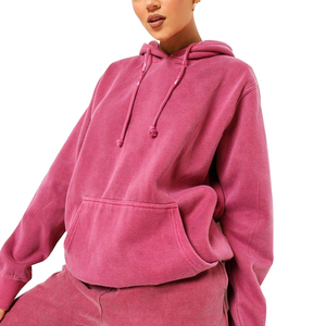 100% <b>Top</b> High Quality <b>Distressed</b> Hoodies For Women 2025 Latest Design Pullover Winter Acid Wash Hoodies for Women - Product Image 1