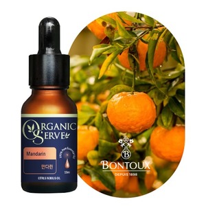 Bontoux 15ml Aceite Esencial Puro de Mandarina Orgánico de Grado Terapéutico Prensado en Frío de la Cáscara 100% Puro con D-Limoneno - Product Image 1