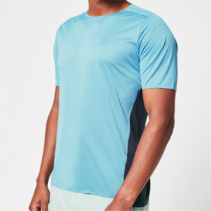 Maillot d'entraînement en maille 100% coton de haute qualité chemise d'entraînement respirante à séchage rapide impression de logo personnalisé coupe décontractée patchwork OEM - Product Image 4