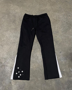 OEM personalizado de alta calidad de los hombres acampanados Jogger pantalones de chándal ligeros elásticos apilados pantalones de chándal multicolor de impresión de pantalla de alta - Product Image 1