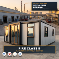 Hébergement en conteneur pour camp minier éloigné, bureau de chantier préfabriqué de 40 pieds, dortoir modulaire pour travailleurs, pour opérations en Afrique et au Moyen-Orient
