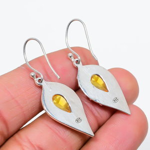 Top Quality Citrine Gemstone 925 Sterling <b>Silver</b> Handmade Drop Dangle Earring Anniversary Gift Wholesale Suppliers - Product Image 4