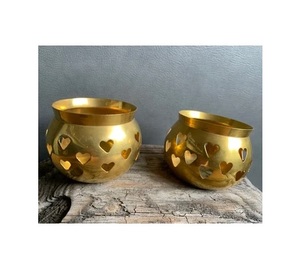 ชามผลไม้ทองเหลืองแห้งชามใส่ช็อคโกแลตสำหรับงานหัตถกรรมชามผลไม้สีทอง - Product Image 3