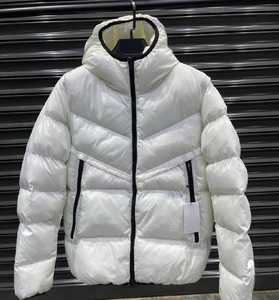 Unisex High Quality Customized Puffer Jacket Slim <b>Vintage</b> Style Stand Collar Canvas Embroidered Customized Logo for Winter - Product Image 1