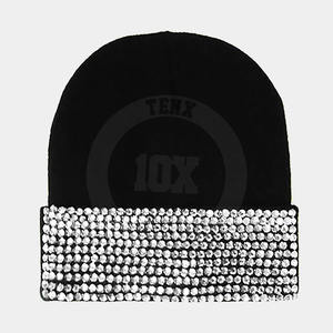 Nuevo estilo de la mejor calidad, gorros con diamantes de imitación, gorros hechos de algodón Jacquard Unisex, gorros, ropa de invierno, gorros para adultos - Product Image 4