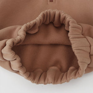 Conjunto de 2 Piezas de Sudadera con Capucha y Pantalones Deportivos de Felpa para Niños y Adultos, Personalizable con Paneles y Bloques de Color, Calidad Premium - Product Image 5