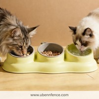Bol pour chien et chat pliable et portable 2 en 1 avec abreuvoir automatique anti-choc en PP