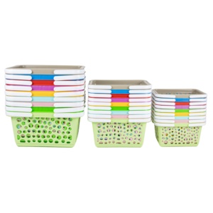 <b>Large</b> Capacity PP Plastic Shopping <b>Basket</b> with Handle Durable Multi-Purpose <b>Storage</b> Solution for Home Garden Supermarket Use - Product Image 6