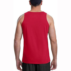 Vente en gros de débardeur en coton avec logo personnalisé débardeur athlétique sans manches vêtements de fitness débardeur d'entraînement de gymnastique pour hommes - Product Image 2