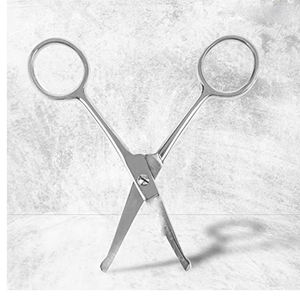 Ciseaux pour nez/oreilles de haute qualité, lames droites, pointe arrondie, ciseaux de coupe de poils de nez allemands en acier inoxydable - Product Image 5