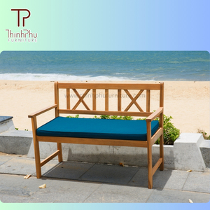 Banc en bois massif d'acacia moderne, mobilier d'extérieur confortable, Vietnam, pour patio, parc, centre commercial, hôtel - Thinh Phu - Product Image 4
