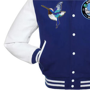 Veste universitaire en laine pour hommes en gros, veste de baseball personnalisée avec lettres pour l'hiver, OEM ODM en gros - Product Image 3