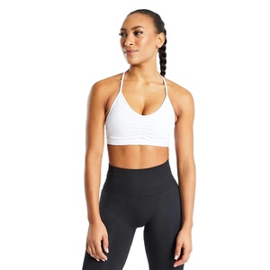 บราไร้ตะเข็บสีขาวสำหรับผู้หญิง ชุดกีฬาและโยคะ บราออกกำลังกายแบบซัพพอร์ตสูง ยืดหยุ่น สวมใส่สบาย เหมาะสำหรับการออกกำลังกายประจำวัน - Product Image 1